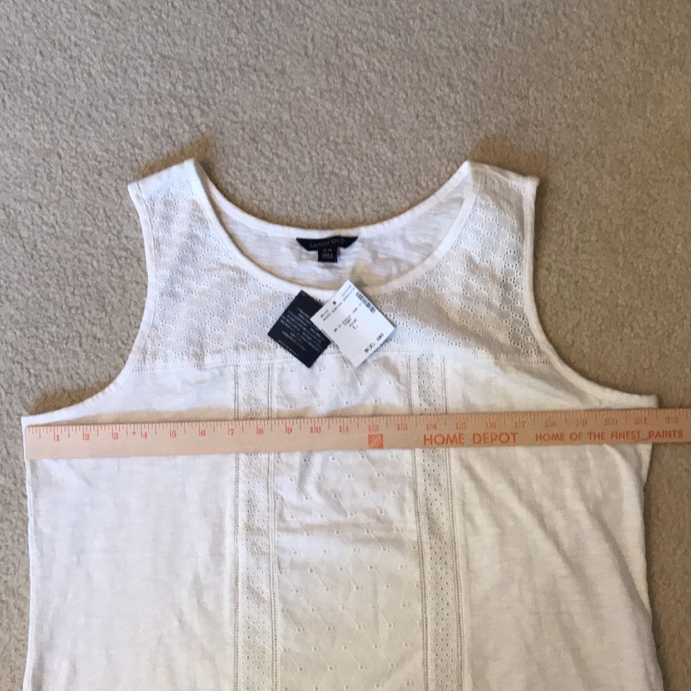 NWT white tank with eyelet details - Picture 10 of 13